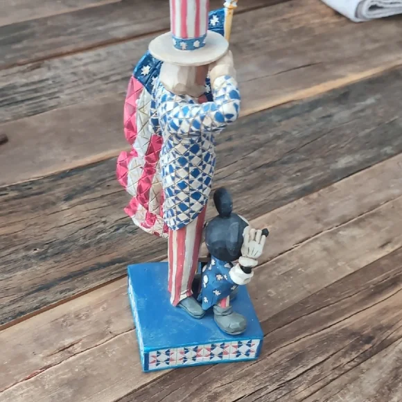 Disney Jim Shore Patriotic Uncle Sam and Mouse Cake Topper - Picture 4 of 6